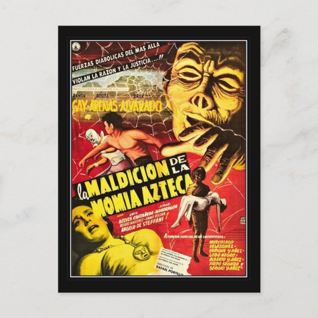 Vintage-Film-Horror - Postkarte (Vorderseite)