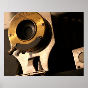 Vintage Filmkamera-Linsen Nah-Up 16x20 Poster