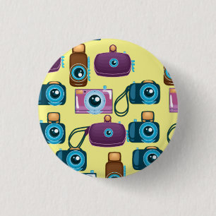 Vintage-Filmkamera-Muster Button