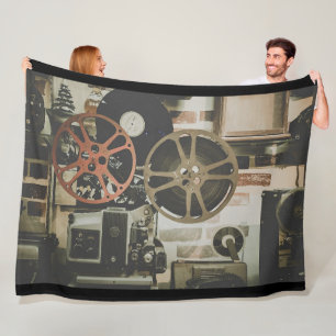 Vintage-Filmprojektor-Fliesendecke Fleecedecke