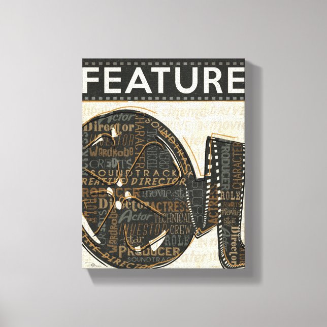 Vintage Filmrolle Leinwanddruck (Vorderseite)