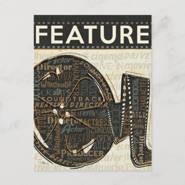 Vintage Filmrolle Postkarte (Vorderseite)