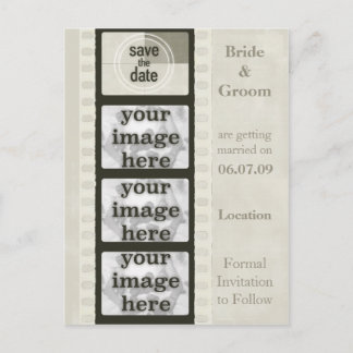 Vintage Filmstreifen Save the Date Foto Postkarten