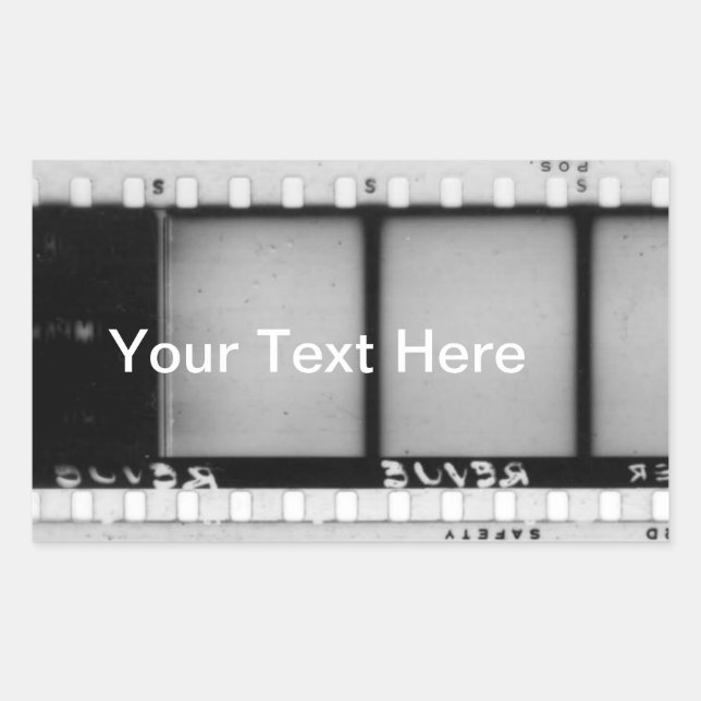 Vintage Filmstreifen-Stickers Rechteckiger Aufkleber (Vorderseite)