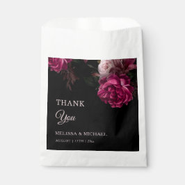 Vintage Fine Art Dark Floral Wedding Thank You Geschenktütchen
