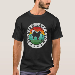 Vintage Finnischer Lapphund Retro Hundemama Vater T-Shirt