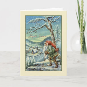 Vintage Finnish Hyvää Joulua Christmas Card Feiertagskarte