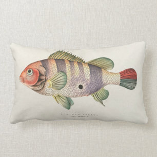 Vintage Fisch Bild Kissen