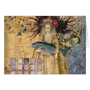 Vintage Fische Frau Gothic Klassiker