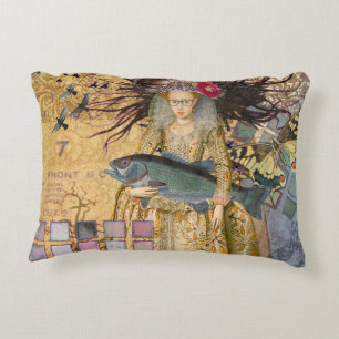 Vintage Fische Frau Gothic Klassiker Zierkissen