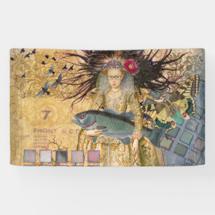 Vintage-Fische-Frau-Gotik-Klassiker Banner