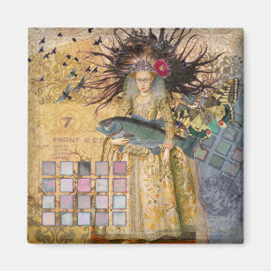 Vintage-Fische-Frau-Gotik-Klassiker Magnet