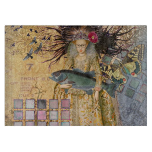 Vintage-Fische-Frau-Gotik-Klassiker Schneidebrett