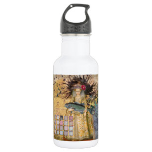 Vintage-Fische-Frau-Gotik-Klassiker  Trinkflasche