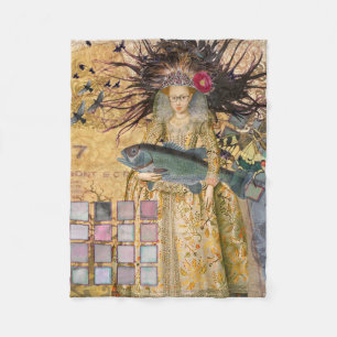 Vintage Fische Gotische Klassik Fleecedecke