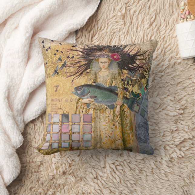 Vintage Fische Gotische Klassik Kissen (Decke)