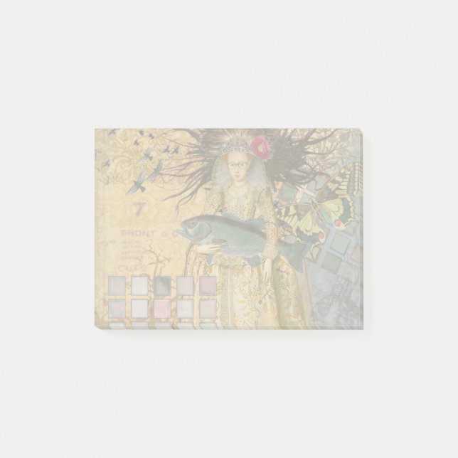 Vintage Fische Gotische Klassik Post-it Klebezettel (Vorderseite)