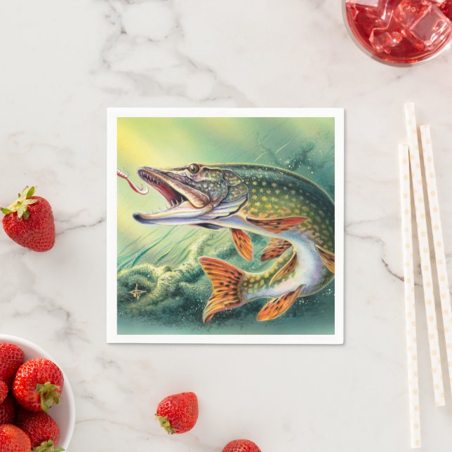 Vintage Fische zu beliebigen Zwecken Party Serviet Serviette (Beispiel)