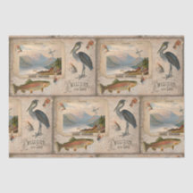 Vintage Fischen Forelle Lake Fossiliensee