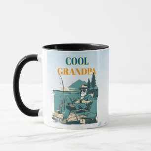 Vintage-Fischer am Dock Retro-Angler-Design Tasse