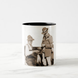 Vintage Fischer Zweifarbige Tasse