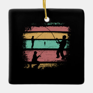 Vintage Fischerei Keramikornament