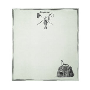 Vintage Fischerei Notizblock