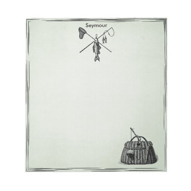 Vintage Fischerei Notizblock (Vorderseite)