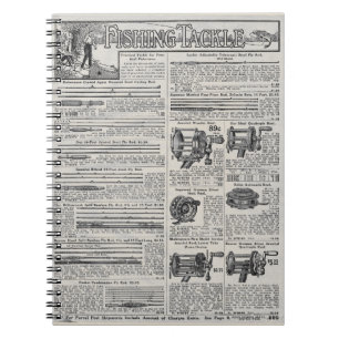 Vintage Fischerei Notizblock