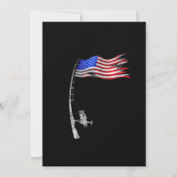 Vintage Fischerei unter amerikanischer Flagge Gewä