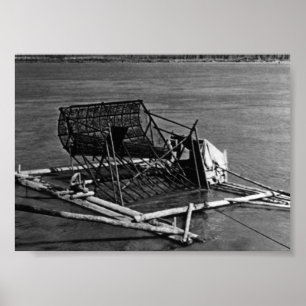 Vintage Fischfalle Alaska Yukon aus den USA Poster