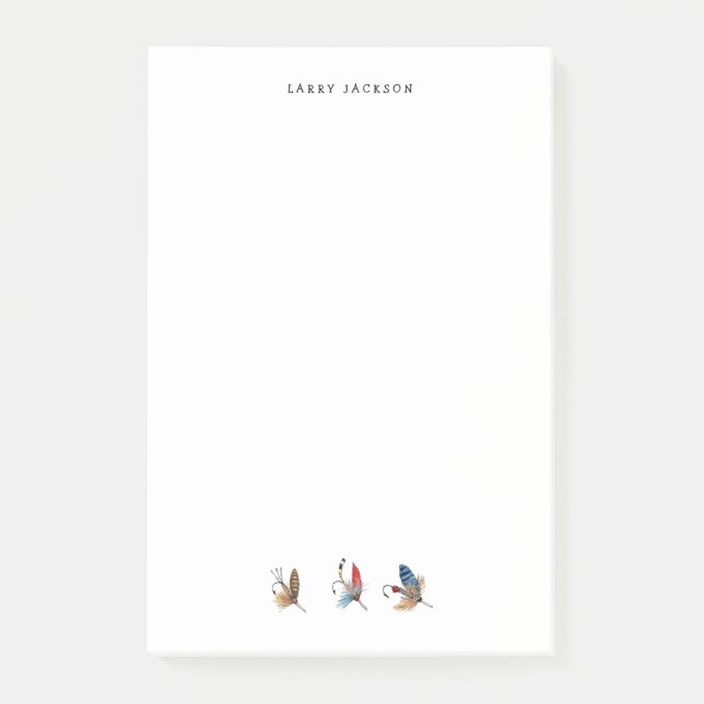 Vintage Fischfangfische Post-it Klebezettel (Vorderseite)