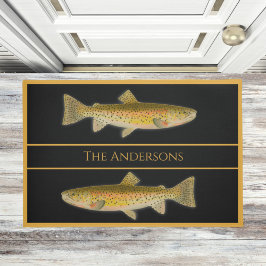 Vintage Fischforelle Fußmatte