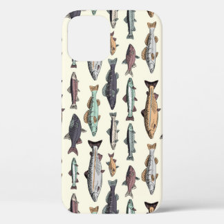 Vintage Fischzeichnungen, nahtlos. Case-Mate iPhone Hülle