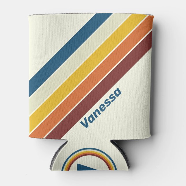 Vintage Five Stripes with Name Dosenkühler (Vorderseite)