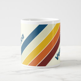 Vintage Five Stripes with Name Jumbo-Tasse
