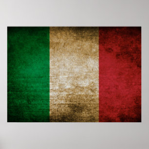 Vintage Flag of Italy Poster