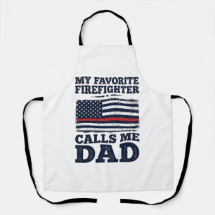 Vintage-Flag-Shirt-Design für Feuerwehrmann-Vater_ Schürze