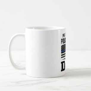 Vintage-Flag-Shirt-Design für Polizeibeamten-Vater Kaffeetasse