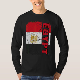 Vintage-Flagge Ägyptens Ägypten Stolz Wurzeln Erbe T-Shirt
