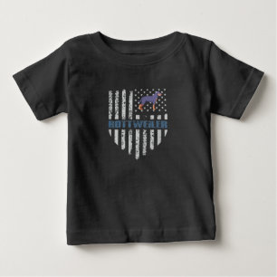 Vintage Flagge Amerikaner Rottweiler lustig und Ni Baby T-shirt