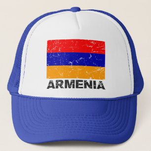 Vintage Flagge Armeniens Truckerkappe