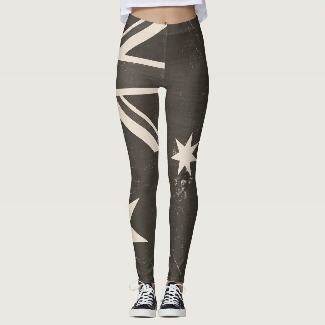 Vintage Flagge Australiens Leggings (Vorderseite)