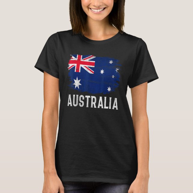 Vintage Flagge Australiens T-Shirt (Vorderseite)