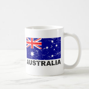 Vintage Flagge Australiens Tasse