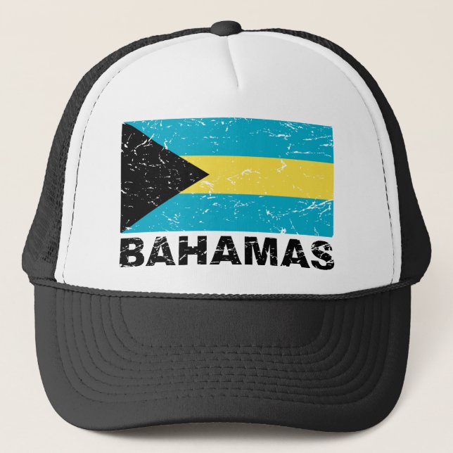 Vintage Flagge Bahamas Truckerkappe (Vorderseite)