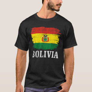 Vintage Flagge Boliviens für Bolivien T-Shirt