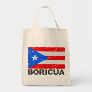 Vintage Flagge Boricua Puertos Rico Tragetasche