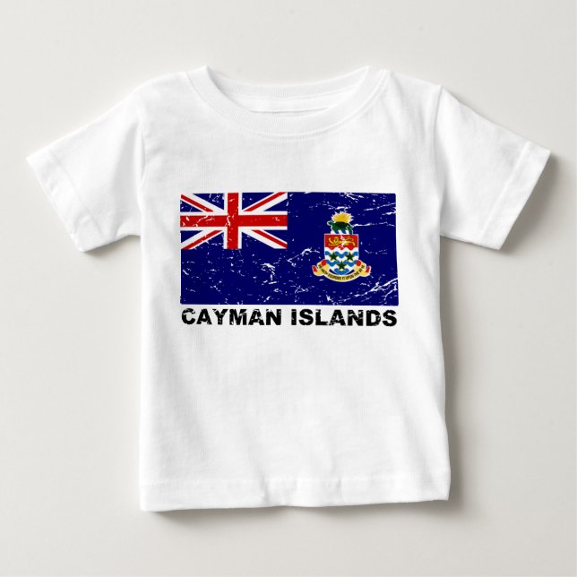 Vintage Flagge Cayman Islands Baby T-shirt (Vorderseite)