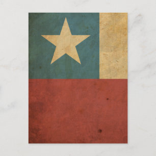Vintage-Flagge Chiles Postkarte